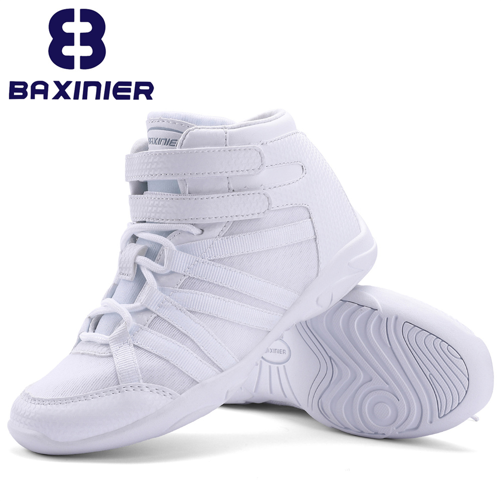 White Sneaker Care Kit - BAXINIER Dziewczęce białe wysokie buty cheerleaderek