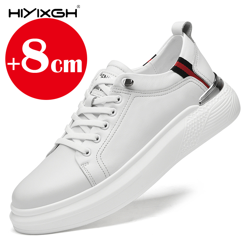 White Sneaker Care Kit - Męskie buty podwyższające z prawdziwej skóry