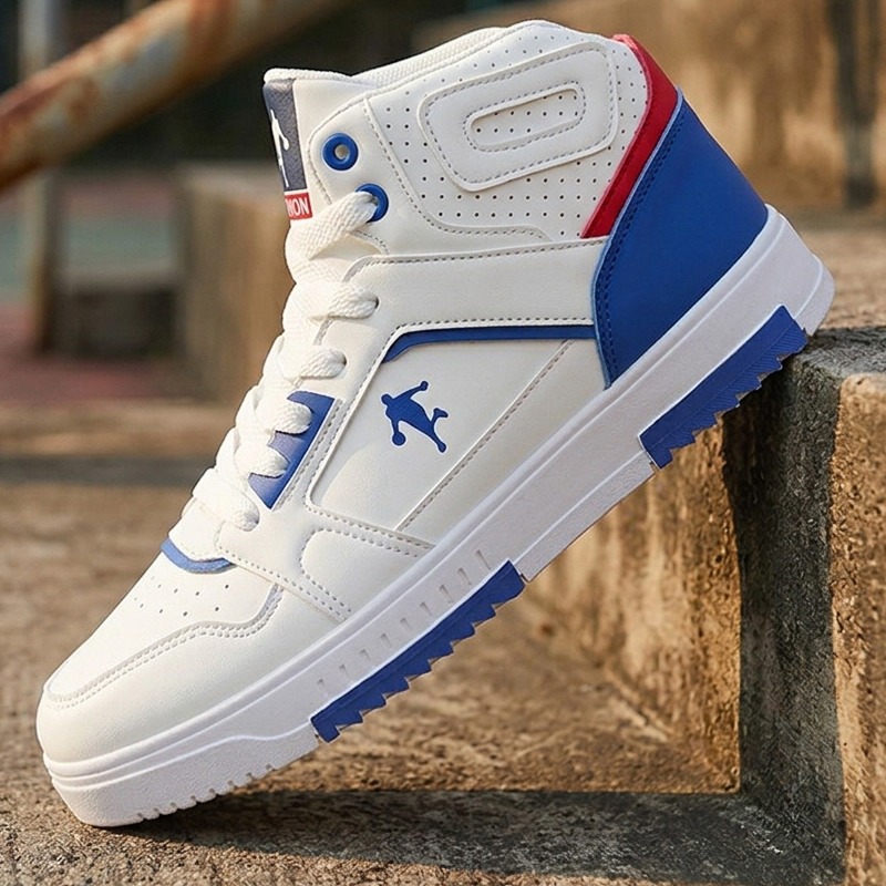 White Sneaker Care Kit - Męskie białe sneakersy za kostkę z